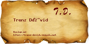 Trenz Dávid névjegykártya